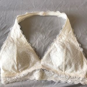White Hollister Lace Halter Bra